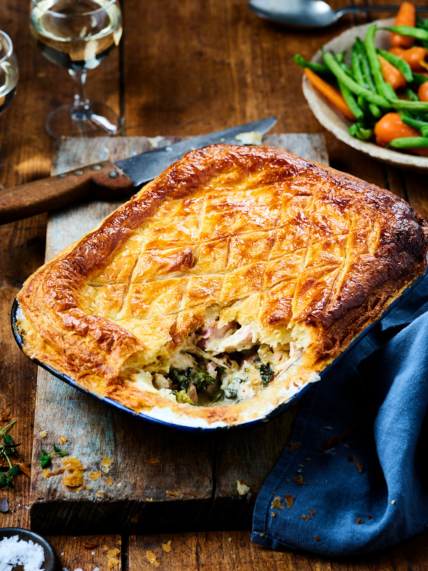 Leftover chicken & ham pie